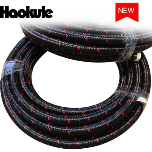 Performance HAOKULE 8AN AN8 NYLON STAINLESS STEEL BRAIDED HOSE