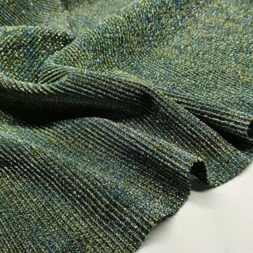 Pleated Shiny Fabric Magic Shiny Metallic Polyester Colorful Party Decoration Shimmer Fabric