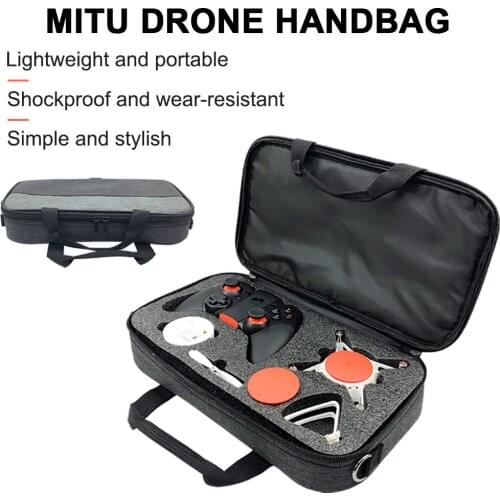 Suitable for Xiaomi Mitu Rabbit Drone Accessory Storage Handbag Lightweight Shockproof Fashion Simple Gray Shoulder Strap Bag