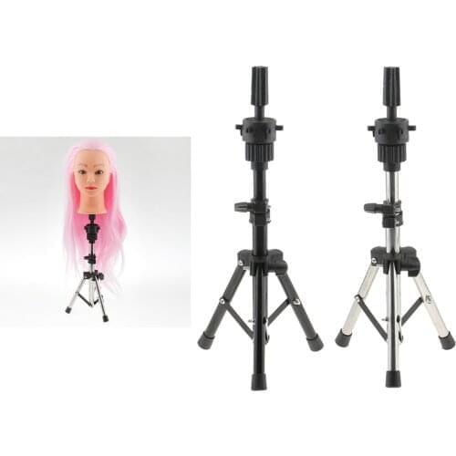 Adjustable Mannequin Head wig stand Tripod Headform Prosthesis Doll Holder Brackets Model Hairdressing Training Hair Tool