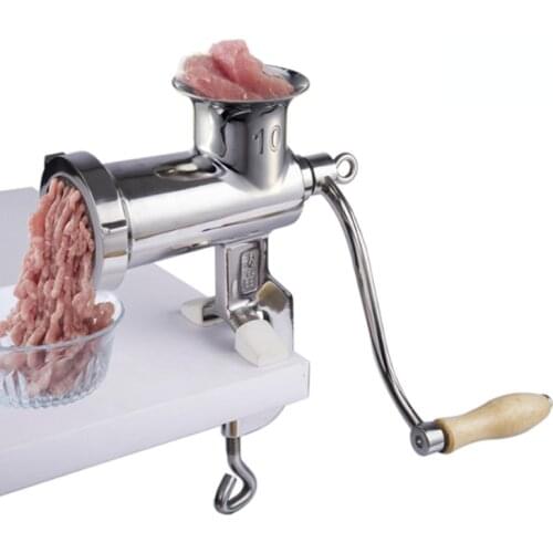 Manual Meat Grinder Stainless Steel Sausage Filler Pork Beef Meats Mincer Machine Kitchen Tool