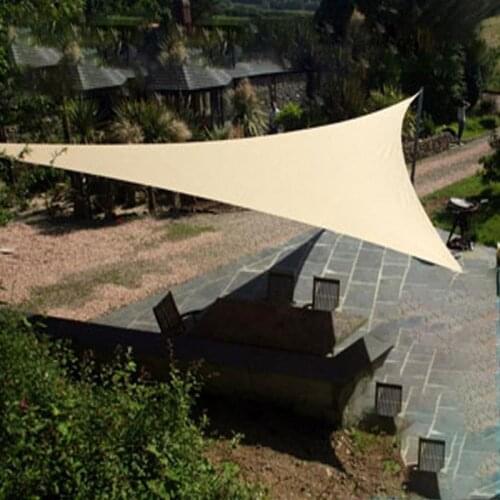 2x2x2M Garden Waterproof Sun Shelter Oxford Cloth Sun Shade Sail Outdoor Triangle Tent Canopy Garden Beach Picnic Camp Shade
