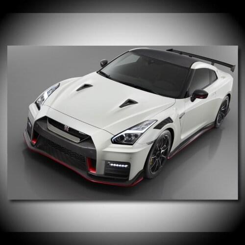 Modern Wall Art Canvas Paintings Sport Car Nissan GT R R35 White Vehicle Picture Living Room Decor Posters and Prints
