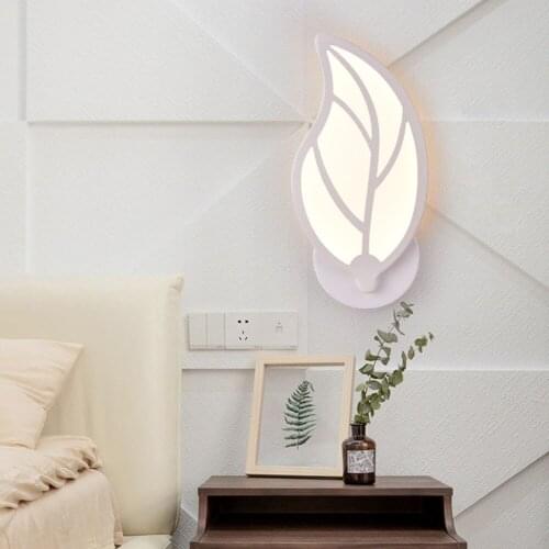 Modern Nordic LED Wall Lamp Living Room Bedroom Bedside Wall Light Sconce Leaf Shape Stair Aisle Corridor Wall Lamps Home Decor