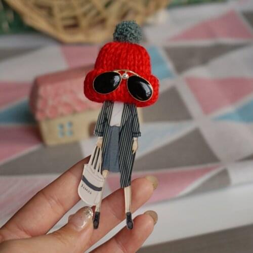 High Quality Woman Big Brooches Diy Cute Badges Pins Fashion Brooch for Woman Model Collar Lapel Pins On Backpack Friend Gifts