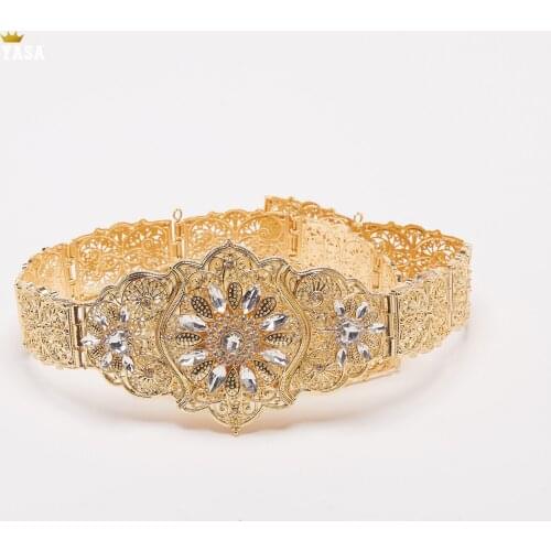 2019 New arrival Caucasus Ethnic old gold belt for women Caucasus traditional wedding waist chain for women free shipping