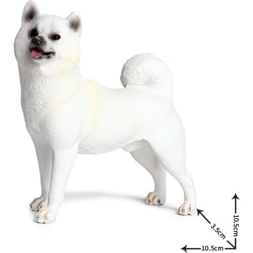 10.5*3.5*10.5cm solid static simulation animal model decoration Shiba Inu Akita pet dog plastic toy figure