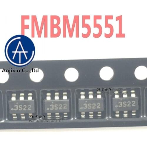 10pcs 100% orginal and newNPN transistor FMBM5551 silk screen 3S2 SOT23-6 real stock