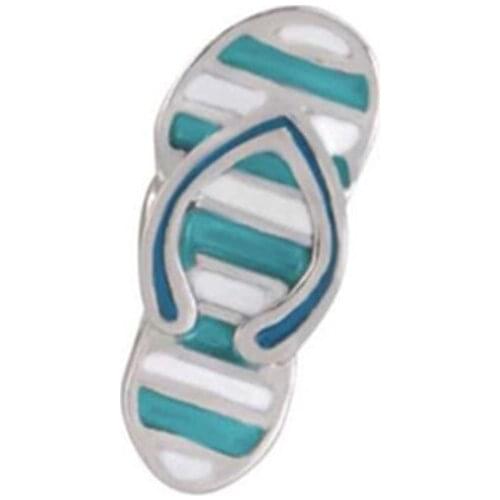 10pcs Beach Slipper Charm floating charms for Living glass locket
