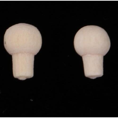 12pcs Dolls House Miniature Wood Door Knob Round Cupboard Drawer Pull Handle