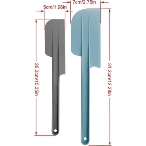 2PCS Plastic Spatula Long Handle Spatula Universal Cake Spatula Cream Spatula Ice Cream Scoop Spatula DIY Baking Coxeer