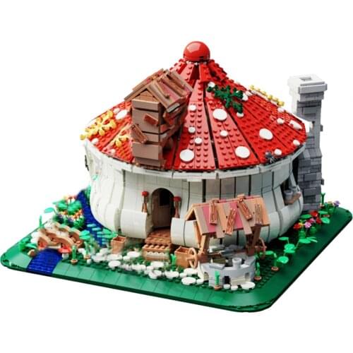 2263Pcs Street View House Building Blocks Model Mushroom House Model With Light For Children kids Educational Toys Birthday Gift