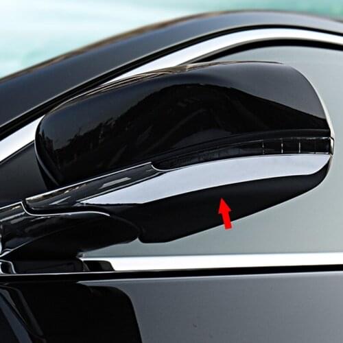 ABS For Jeep Compass 2017 2018 Car Accessories Rearview Mirror Decorative Strip Covers Trim Car Sticker Styling 4Pcs