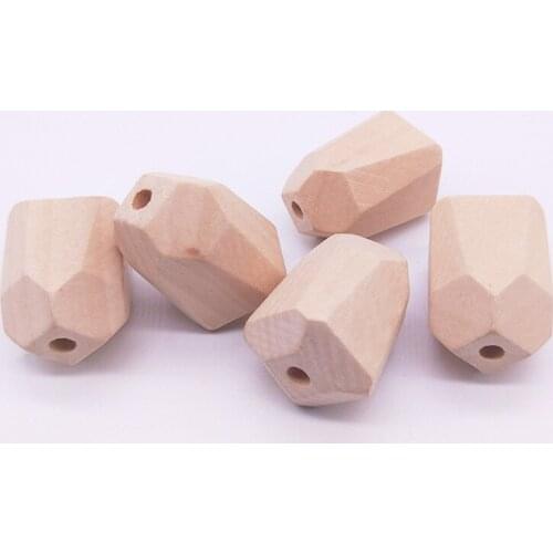 5pcs Geometric irregular polygon wood beads Bracelet necklace pendant Big Wood Beads DIY Crafts Jewelry Accessories 20x30mm