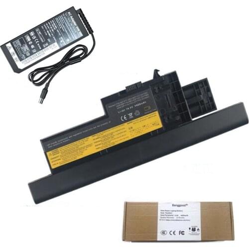 4400mAh Laptop Battery + 20V 4.5A Power Charger for Lenovo ThinkPad X60 X60s X61 X61s Series 40Y6999 40Y7001 40Y7003 FRU 92P1171