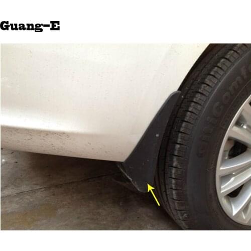 Car Cover Styling Plastic Fender Soft Mudguard Protection Flap Splash Mud Guard Frame 4pcs For Peugeot 301 2014 2015 2016 2017