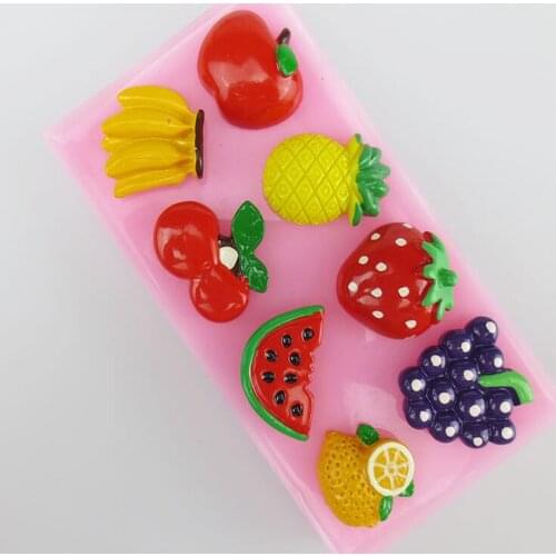 Free Post new series DIY fruit cake decorated chocolate fondant mold mold food grade liquid silicone environmental protection