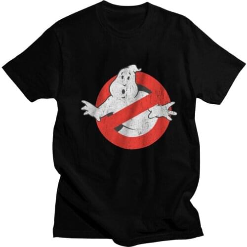 Mens Cartoon Ghostbusters Original T-Shirt Graphic Horror Movie Tshirt Short Sleeve Hip Hop T Shirt Homme Cotton Tee Tops Merch
