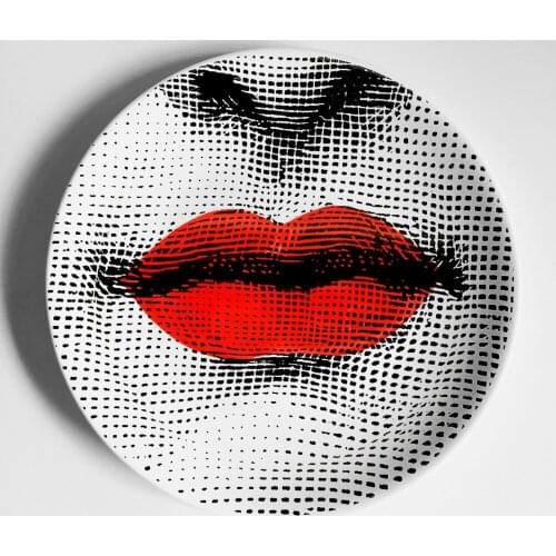 6/7/8/10 inch Exquisite Wall Hanging Plate Ornament Porcelain Crafts Decorative Bar Office Coffee Shop Home Plates Decor Retro