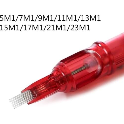 10PCS Disposable Semi-Permanent Makeup Tattoo Cartridge Needle RL/RM/M1/RS Tattoo Gun Supplies 19M1/21M1/23M1