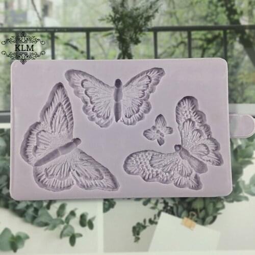 KLM new butterfly silicone mold cake decorating skills clay tools kitchen baking tools