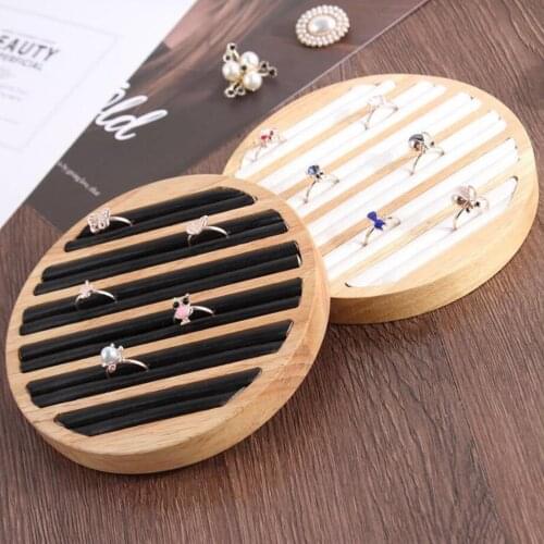 Round Storage Jewelry Ring Display Tray Holder for Shop Retail Commercial Use