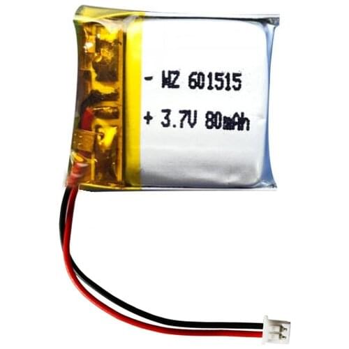 3.7V polymer lithium battery 601515-80mah Bluetooth headset selfie stick hearing aid rechargeable battery