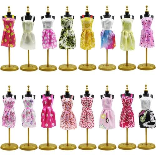 Fashion Barbiie Doll Wedding Dress Skirt Princess Gown Dress For Barbiie Doll 5pcs/bag