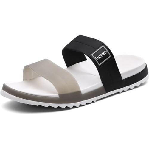 Men Slippers New Casual Stripes Sandals Summer Fashion Men Classic Flip Flops Hot Soft Beach Shoes Male Outddor Shoes Size 38-45