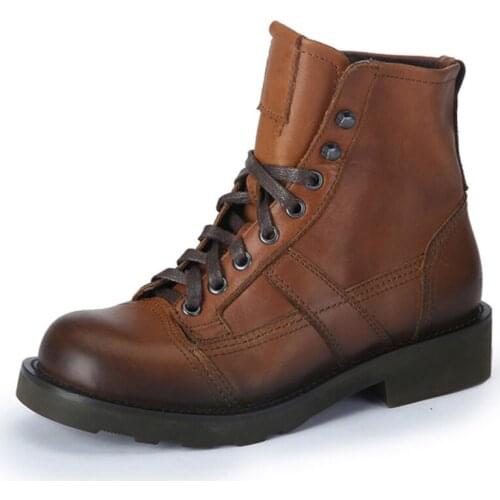 Vintage Mens Boots Shoes Warm Winter Boots Genuine Leather Shoes Men 17#20/10d50