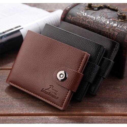 Wallet Men Leather Men Wallets Purse Short Male Clutch Leather Wallet Mens Money Bag Quality Guarantee