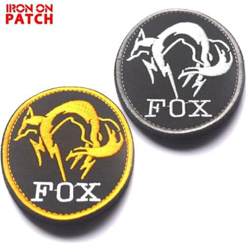 Gear Solid MGS FOX HOUND Embroidered Patches Hook & Loop Special Force Group Ghost Badges For Cloth Tactical Military PATCH