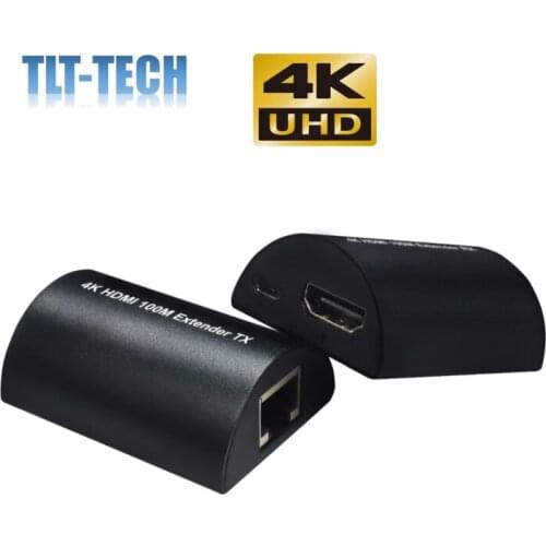 Newest 4K HDMI Extender 100M Over RJ45 Ethernet Cat5e Cat6 Cat 6 6a Network Cable Extension TX RX Transmitter Receiver