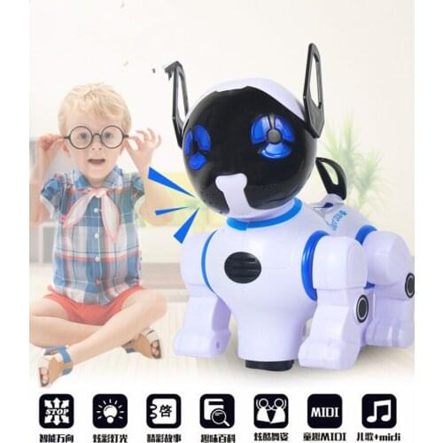 Education Electric RC Robot dog Intelligent RC Robot dog Dancing/Music Remote Control Robot Kid learning toy VS Walk dinosaur