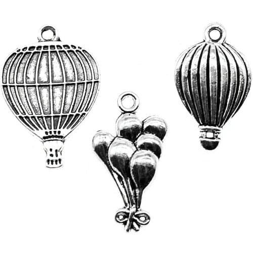 New 10pcs Rocket Hot Air Balloon Charm Pendants Diy Jewelry For Necklace Bracelet Craft Findings