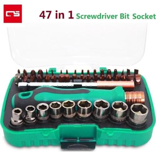 Screwdriver Bit Kit S2 Steel Magnetic Hex Torx Phillips Precision Screw driver Socket Wrench Hand Repair Tools Screwdriver