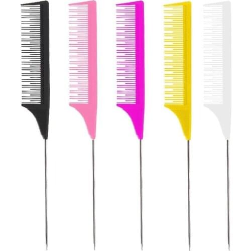 Tail Comb Highlights Hairdressers Barbers Tail Comb Hairbrush Hair Salon Dye Comb Separate For Hair Styling Tail Comb