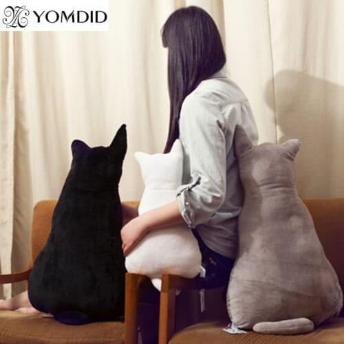 Cat Shape plush cushions pillow Back Shadow Black Grey Comfortable Cushion Cat Shape Filled animal Cushion kids Gift pillow toys
