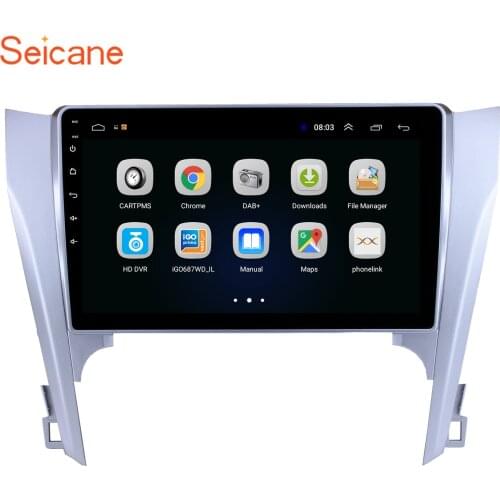 Seicane 10.1 Inch RAM 2GB GPS Multimedia Player Android 9.1 Car Stereo For 2015 Toyota CAMRY 4-core Head Unit Support DAB+ TPMS