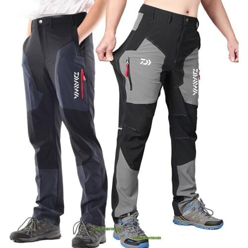2021 Summer Autumn Daiwa Men Breathable Quick Dry Fishing Pants Thin Waterproof Daiwa Hiking Camping Outdoor Sport Trousers