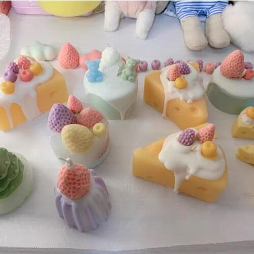 3D Cherry Silicone mold for candle decoration Children DIY Class Candle Soap Making Accessories