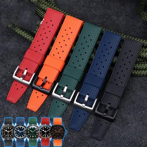 Silicone Watch Strap For IWC SEIKO Astron 20MM 22 MM Soft Silicone Water Resistant Exchangeable Watch Straps