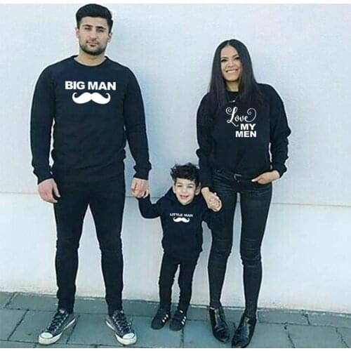 Family Sweatshirt Love Printed Valentinday Outfit Couple Man Woman Kid Dad Mom Daughter Son Mommy And Me Matching Clothes Tshirt