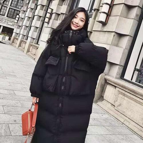 Cotton-padded jacket womens 2021 winter new coat Korean style cotton-padded jacket mid-length knee-length cotton-padded jacket