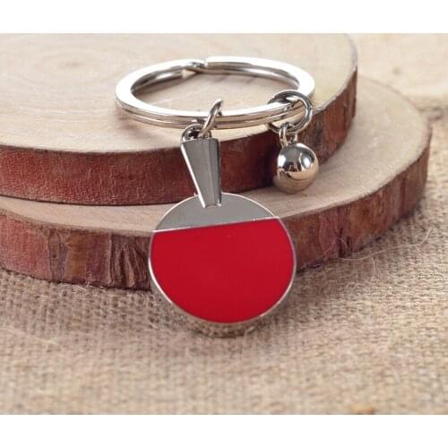 1PC Golf Table Tennis Badminton Racket Balls Sports Keyring Pendant Holder Ring Car Bag Pendant Charm keyrin Metal Craft MY 008