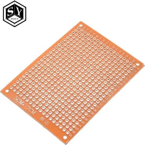 10PCS Great IT 5*7 PCB 5x7 PCB 5cm 7cm DIY Prototype Paper PCB Universal Board yellow