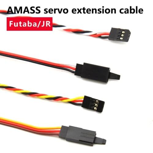 10PCS AMASS JR FUTABA Servo Extension Lead Wire Cable withAnti-loosening 150mm 300mm 450mm 600mm 900mm for RC Plane Quadcopter