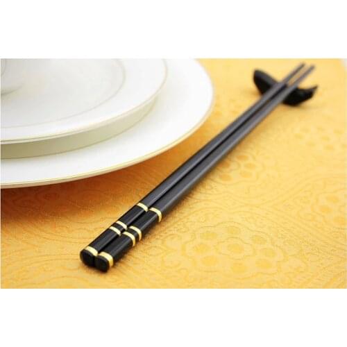 2 Pairs Household chopsticks alloy chopsticks gift chopsticks set flatware