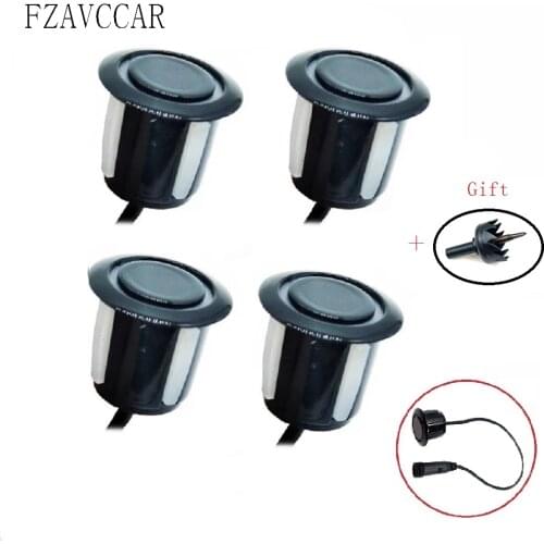 4 Piece 20mm SystemBlack/white/silver Color Auto Waterproof Sensor Car Reverse Radar Sound Alert Indicator Probe Safe Driving