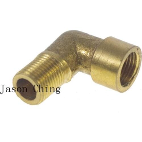 5PCS 1/4" BSPP Connection Elbow Female-Male Pipe Brass Adapter Coupler Connector
